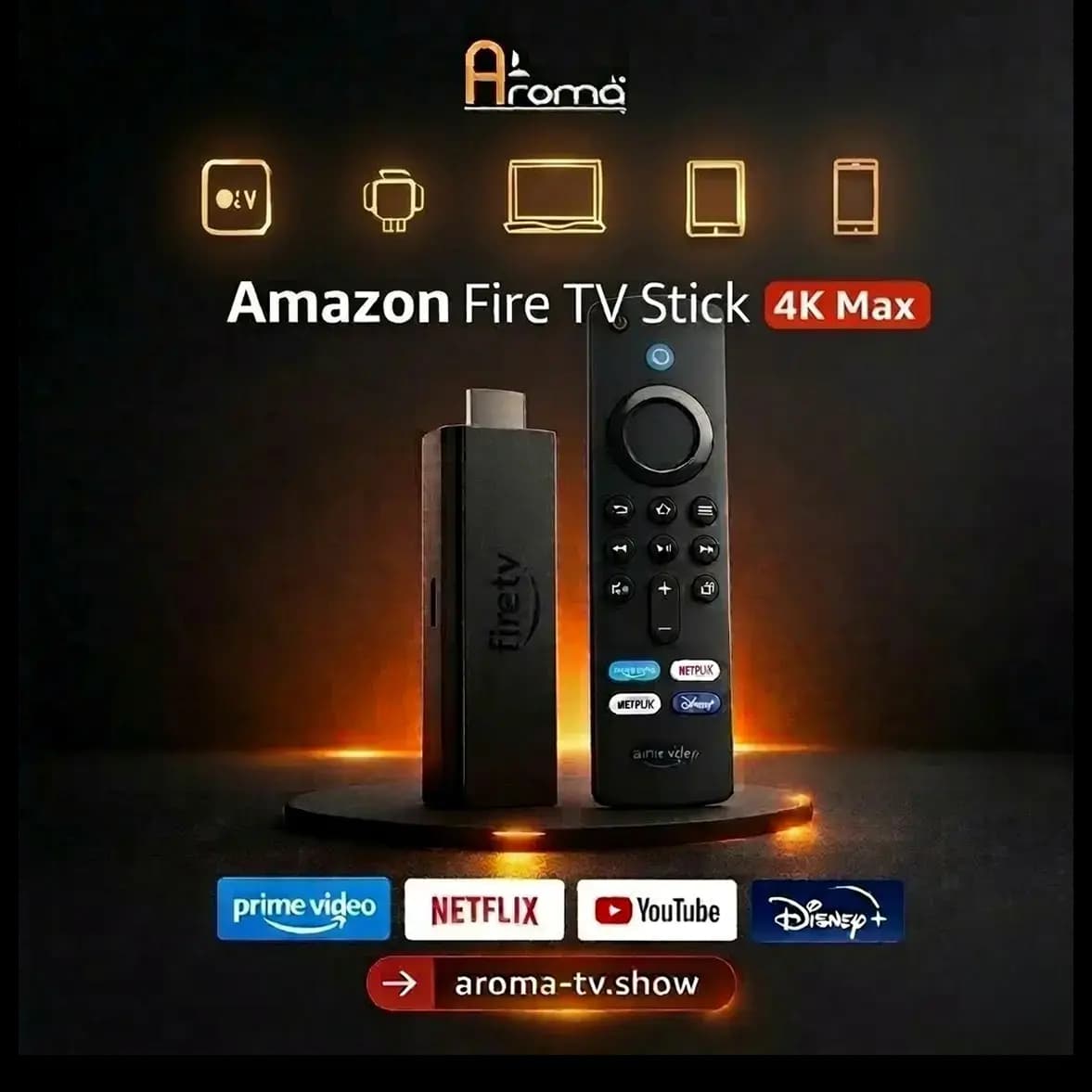Amazon Fire Tv Stick 4k Max جهاز فقط